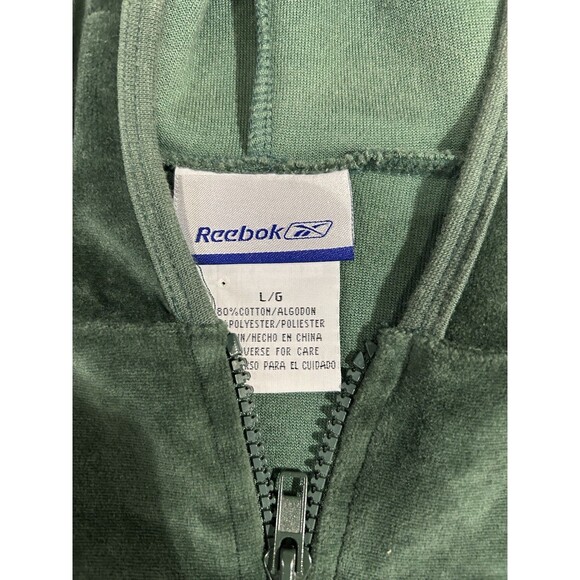 Green Bay Packers Womens Reebok Green Velour Full Zip Hoodie Sweatshirt  LG P1 - Picture 7 of 10